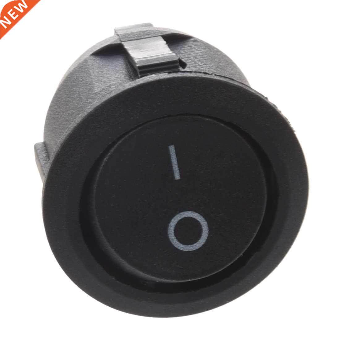 10Pcs AC 6A 10A 250V On Off Snap in SPST Round Boat Rocker S