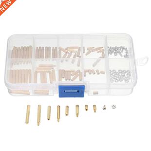 120Pcs M2BT2 M2 Brass Male Female Hex Screw Nut Round Threa