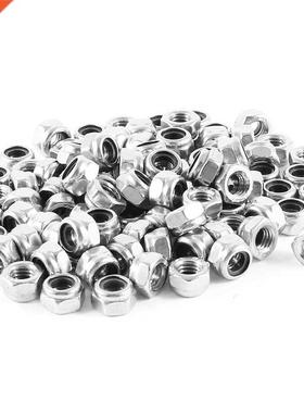 50pcs 304HC Hex Nylock Nylon Nut M5 A2-70