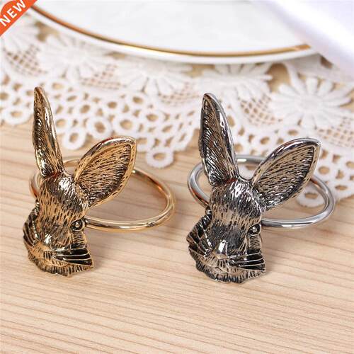 Bunny Ears Napkin Rings Easter Rabbit Napkin Holder Metal Na