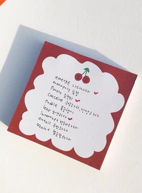 50 Sheets ns Hot Cute Cherry Memo Pad To Do Lst Tme Stck
