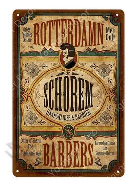 Barber Shop Metal Signs Haircuts And Shaves Advertising Deco