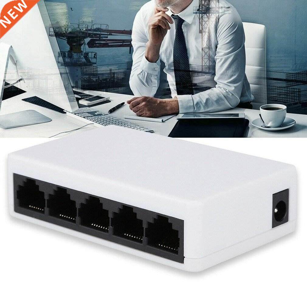RJ45 MINI 5-Ports Fast Ethernet Network Black Switch Hub for
