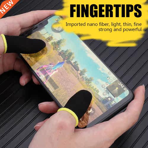 2pcs Breathable Game Controller Finger Cover Sweat Proof Non
