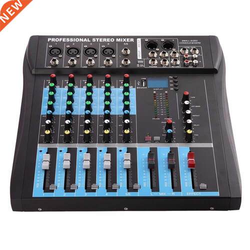 CT6 6 Channel Mixer Live Audio Sound Console Vocal Effect Pr
