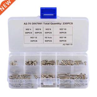230PCS Countersunk Head M2 Socket Hex Hexagon Screw Set DN7