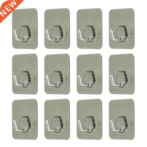 12 Pcs Kitchen Adhesive Wall Hooks Washcloth Hook Multifunct