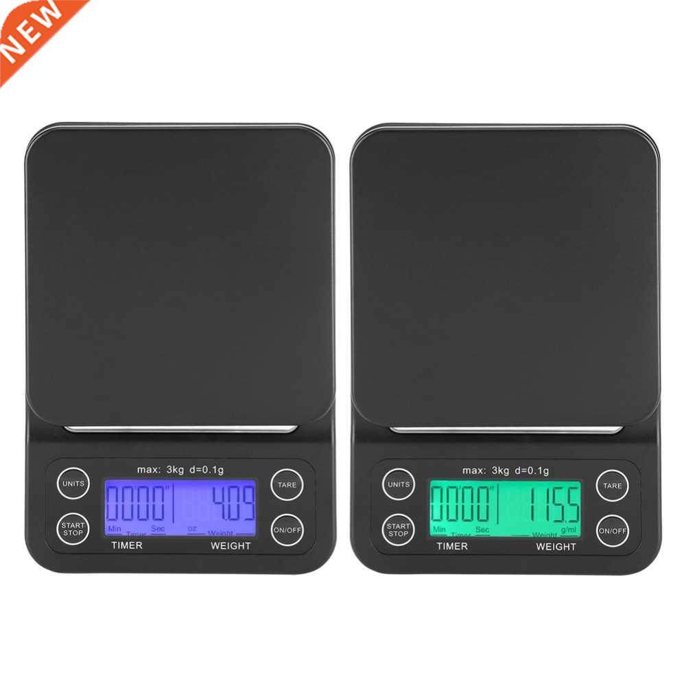 3KG/0.1g Electronic LCD Kitchen Food Scale Drip Coffee Weigh