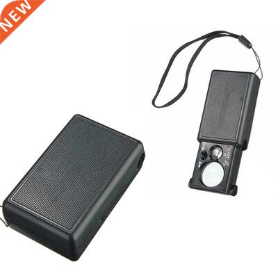 30X-60X Jewelers Eye Glass Loupe Magnifier with LED & UV