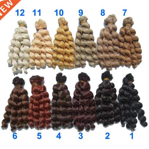 15cm brunette blonde black brown natural color curly high te