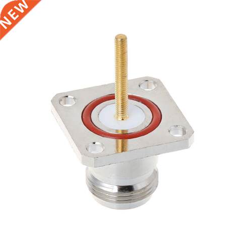 Brass N Female Jack Connector With 4 Hole Flange Mount Chass