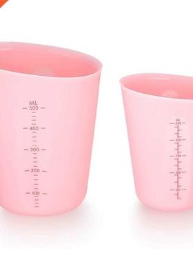 Silicone easuring Cups Jugs, ixing Cups with Scale Clear,