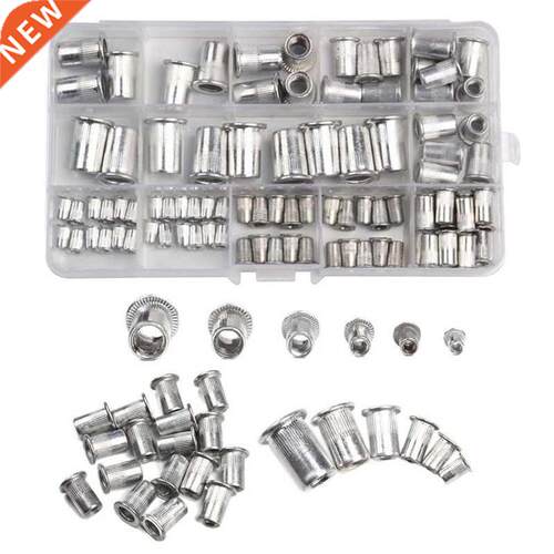 93Pcs M3/M4/M5/M6/M8/M10 Aluminum Alloy Rivet Nut Rivnut Fla