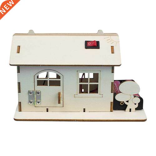 Child DIY Handmade Wooden Cabin Assembly Building Model Toy