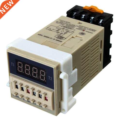 AC 220V 5A Programmable Double Time Timer Delay Relay Device