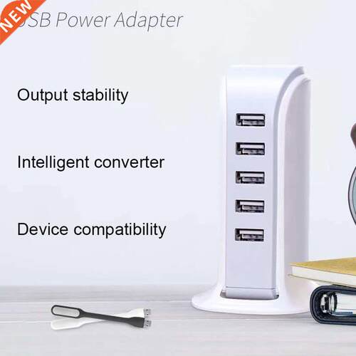 48W 5V / 2.4A Fast Charging 5-port USB Mobile Phone Charger