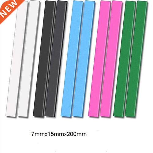 2pcs Rubber Magnet 7mmx15mmx200mm self Adhesive Flexible Mag