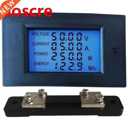 DC 50A 5KW Digital Wattmeter Power Panel Meter Monitor Power