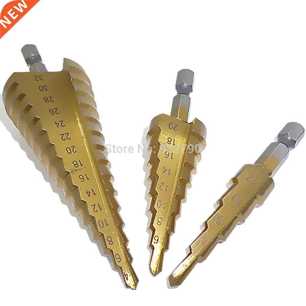 3pc 4-12mm 4-20mm 4-32mm Hss Power Tool Drilling 1/4
