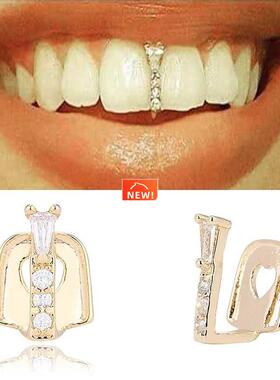 Fashion Crystal Teeth Caps Unisex Hip Hop Teeth Cover Case