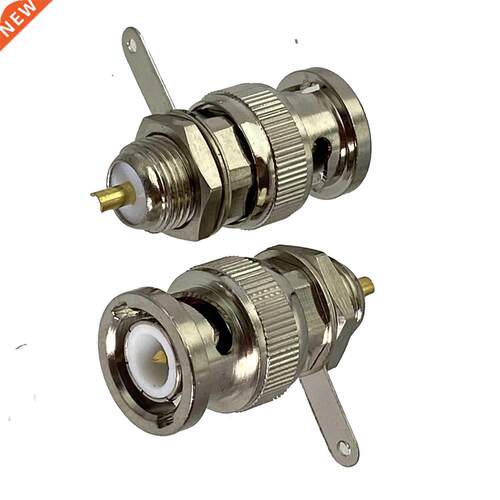 1pcs Connector BNC Plug Male Bulkhead Nut Solder Pancel Moun