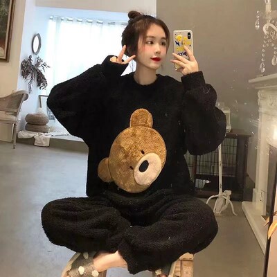 Flannel Warm Pyjamas Winter Coral Fleece Long Sleeve Cartoon