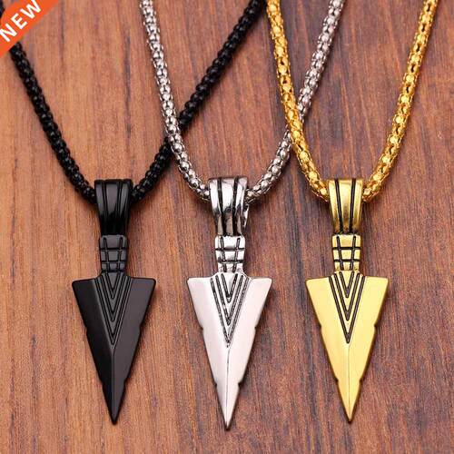 en's Fashion Jewelry Black Gold Silver color Arrow Head