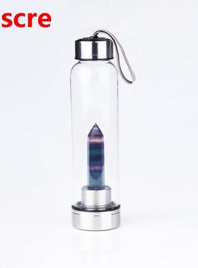 Glass Crystal Oelisk Wand Healing Wand ottle with Rope new