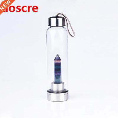 Glass Crystal Oelisk Wand Healing Wand ottle with Rope new