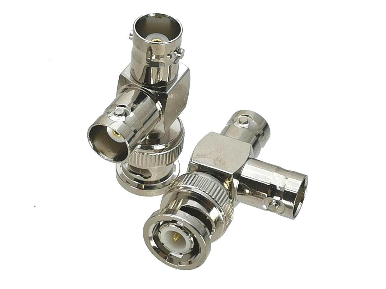 10Pcs BNC Male plug to 2x BNC Female Jack T edge Splitter RF