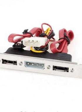 Dual SATA to 2 Ports eSATA + 4 Pin IDE Power PCI Bracket Slo