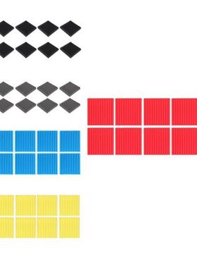 10Pcs Sound Insulation Cotton Triangle Groove Sound-Absorbin