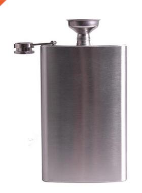 10oz Flask Hip Flask with Funnel Mirror Polished Wine Whisky