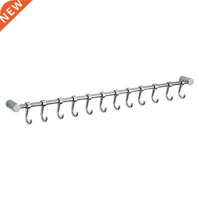12 Hooks Kitchen Utensil & Cupboard Wall Hanging Rail Ra