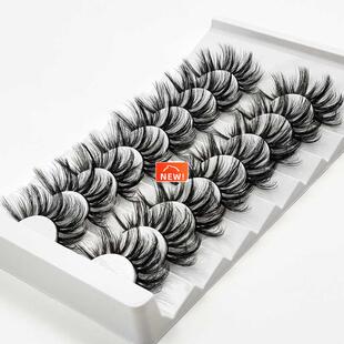 8 pairs of lashes Natural long soft 3D mink eyelashes hand