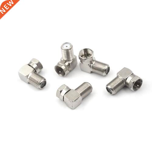5pcs F Male To F Female Adapter Connector RG6, RG59 Right An