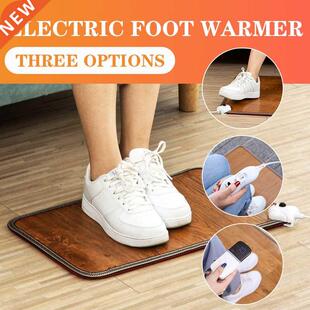 3 Style Adjustable Leather Heating Foot Mat Warmer Electric
