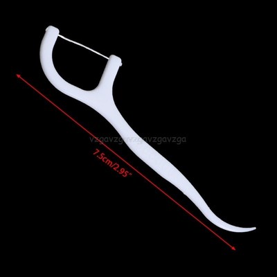 50pcs  Floss Flosser Picks Teeth Toothpicks Stick Tooth Clea
