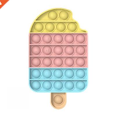 Desktop Fun Ice Cream Shaped Bubble Silicone Reusable Toys C