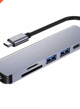 USB C Hub 6 In 1 Multifunction Adapter, USB C To HDMI-Compat