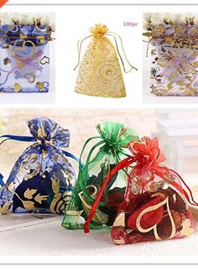 100pcs/pack 100pcs/lot Small Organza Bags Favor Wedding Chr