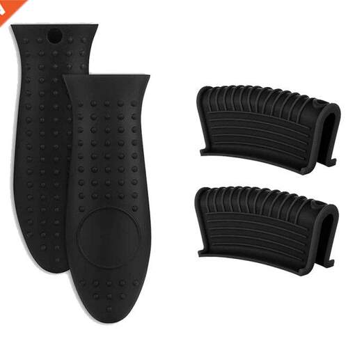 Cast Iron Skillet Handle Covers Set Non-Slip Silicone Pot Ho