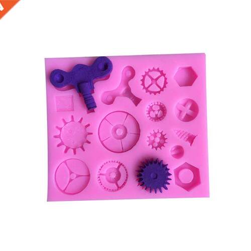 Mechanical Screw Gear Cake Border Fondant Cake Molds for Kit