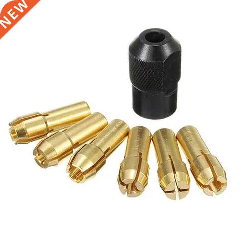 6pcs Brass Drill Chucks 1.0/1.6/2.0/2.4/3.0/3.2mm with 8x0.7