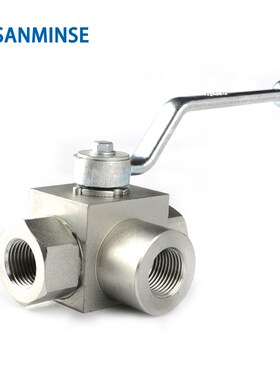 Hydraulic High Pressure Ball Valve KHB 3 Way Valve Male Thre