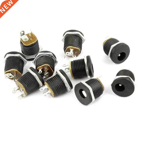 10 Pcs 3-terminal Soldering 2.1mm x 5.5mm Female Power Jack