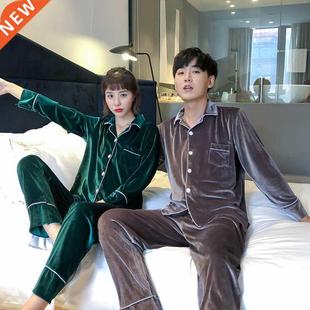 Pajamas For Men Winter Velvet Warm Luxury Couple Pyjamas Hom