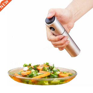 1PC Stainless Steel Spray Oil Bottle Barbecue Stir Fry Oil V