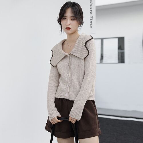 2021 autumn and winter new Korean cardigan wo