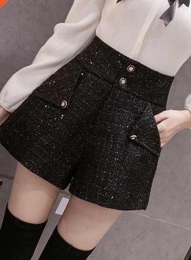 Autumn High Quality New Women Spring Winter Woolen Shorts Wo